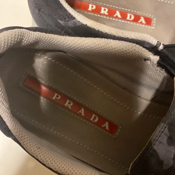 PRADA 3S 6094 MENS CAMO PRINT SHOES SIZE 38